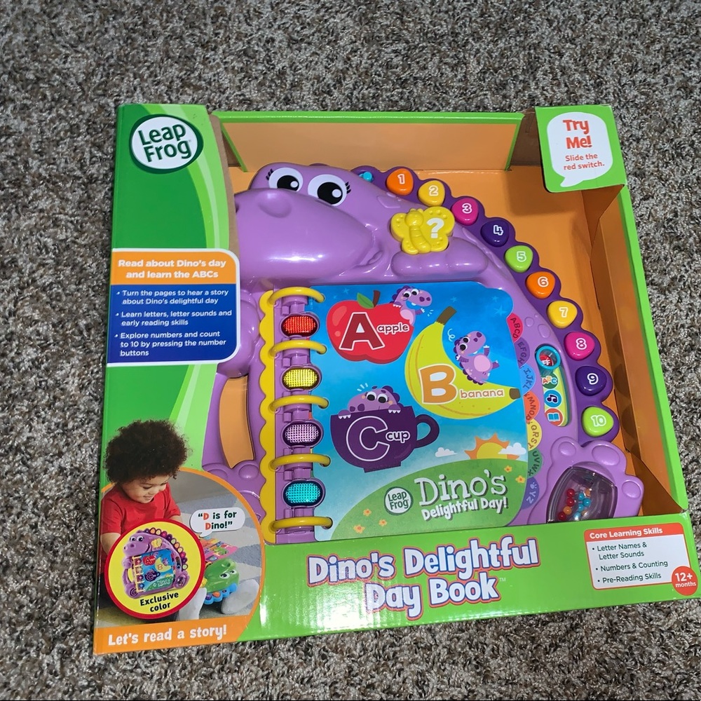 Leqp Frog Dino’s Delightful Day Book BRAND NEW IN BOX
